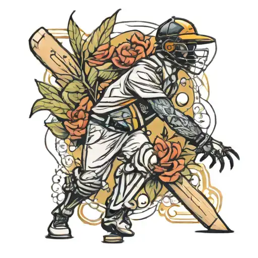 cricket and movie tattoo design idea
