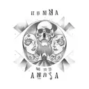 Generate a tattoo design featuring the text 'Los caminos de la vida, No son como yo pensaba, Como los imaginaba, No son  tattoo design idea