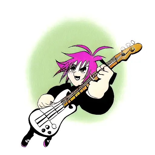 bass guitar tattoo design idea