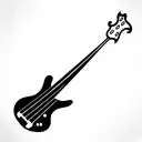 bass guitar tattoo design idea