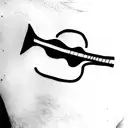 bass guitar tattoo design idea