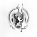 bass guitar tattoo design idea