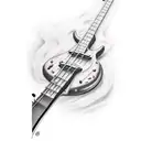 bass guitar tattoo design idea