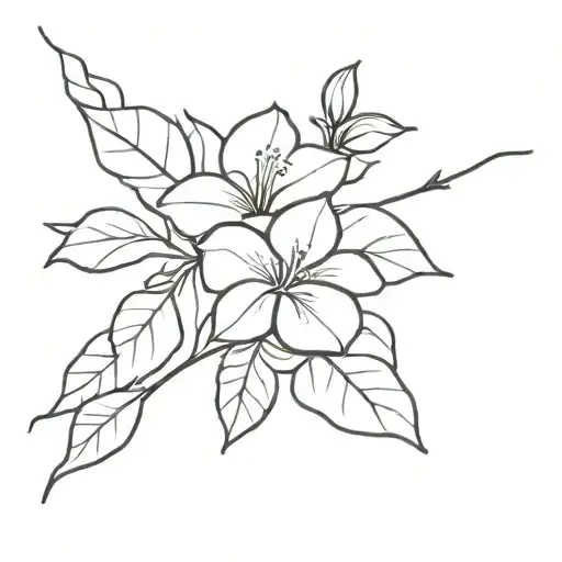 Bougainvillea tattoo design idea