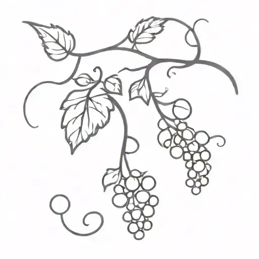 grape vine tattoo design idea
