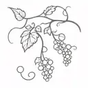 grape vine tattoo design idea
