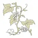 grape vine tattoo design idea