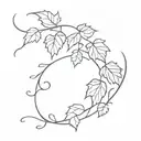 grape vine tattoo design idea