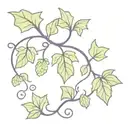 grape vine tattoo design idea