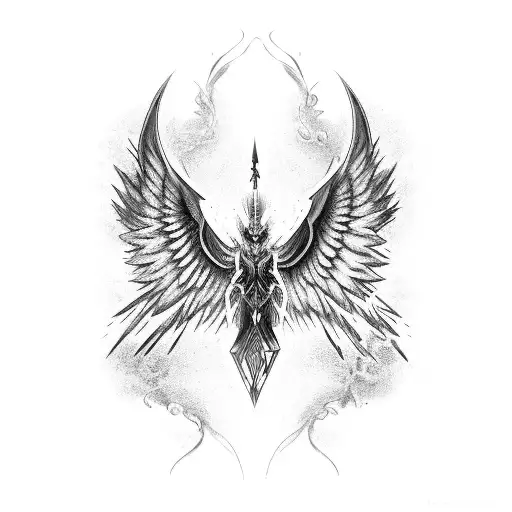 archangel  tattoo design idea