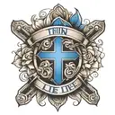 thin blue line  tattoo design idea