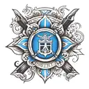 thin blue line  tattoo design idea