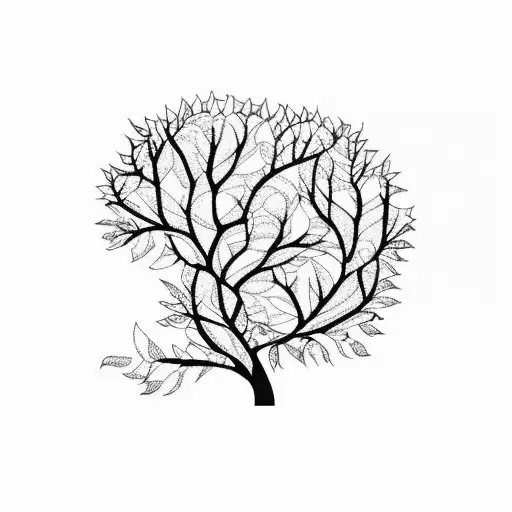 Apple tree tattoo design idea