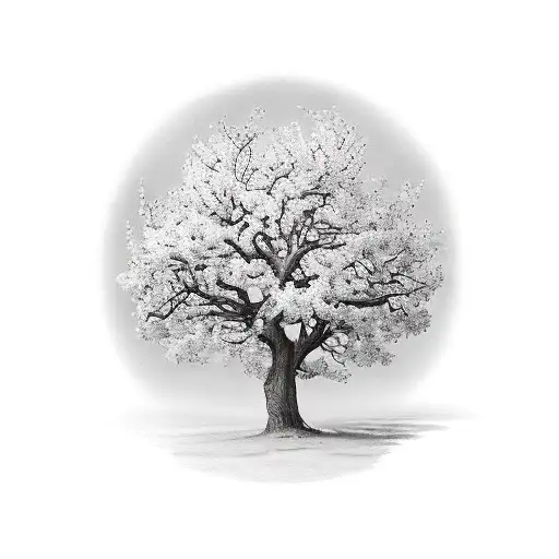 Apple tree tattoo design idea