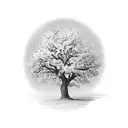 Apple tree tattoo design idea