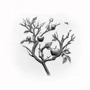 Apple tree tattoo design idea