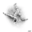 falling man tattoo design idea