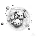 I love you to Pluto and back tattoo design idea