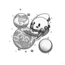 I love you to Pluto and back tattoo design idea