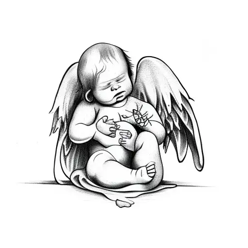 Baby angel miscarriage tattoos  tattoo design idea