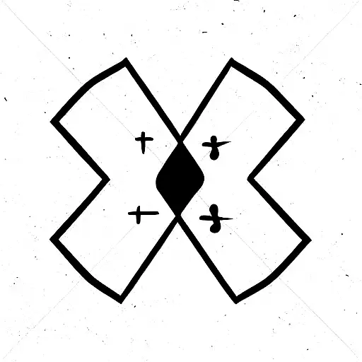 two puzzle pieces with NF in the middle tattoo design idea