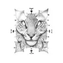 two piece os puzzle  tattoo design idea