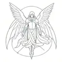 Azrael archangel tattoo design idea