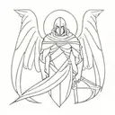 Azrael archangel tattoo design idea