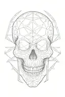 skull adorned tattoo design idea