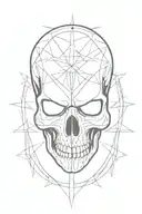 skull adorned tattoo design idea