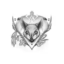 jacked up  possum  tattoo design idea