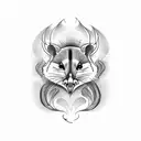 jacked up  possum  tattoo design idea