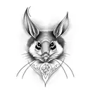 jacked up  possum  tattoo design idea