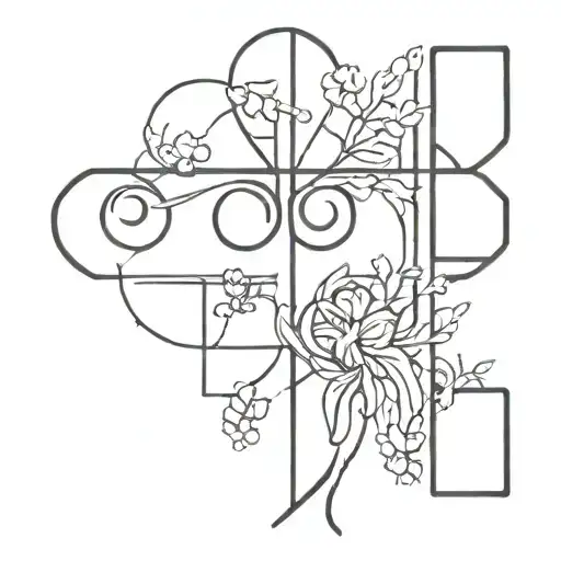 A gregorian style tattoo featuring a depiction of hope and regret as opposing forces tattoo design idea