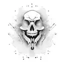 Gore screaming face  tattoo design idea