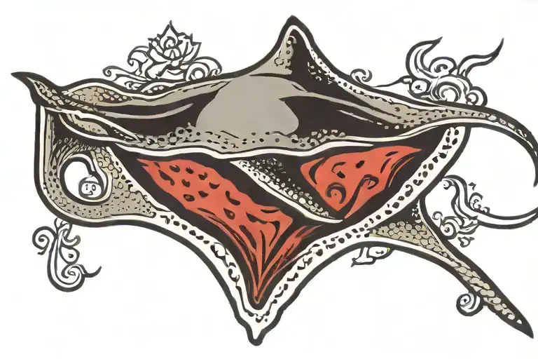 sting ray tattoo design idea