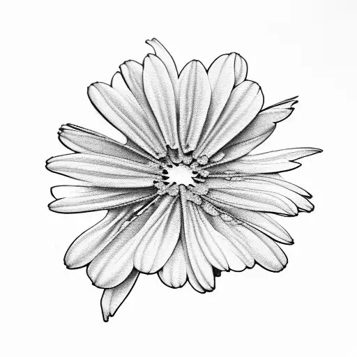 four small flowers (carnation, daisy, birds of paradise and jasmine) tattoo design idea