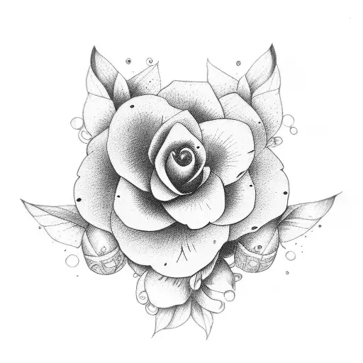 gardenia, margarita, clavel, nardo tattoo design idea