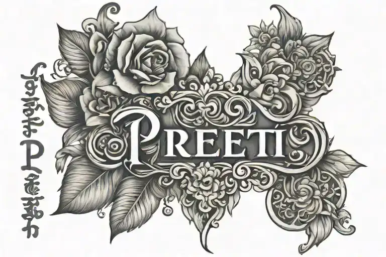 Preeti name tattoo tattoo design idea