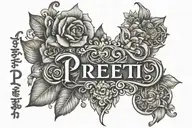 Preeti name tattoo tattoo design idea