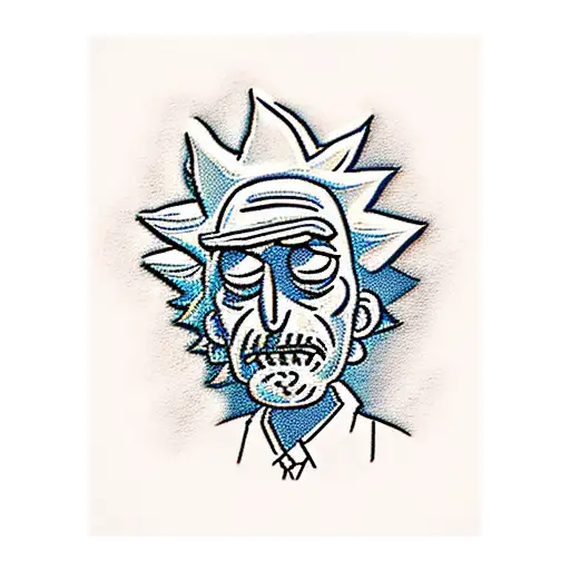 rick and morty tattoo design idea