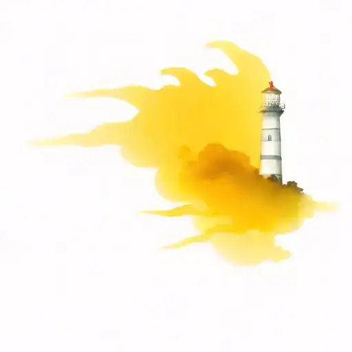 lighthouse storm clouds with lightning tattoo design idea