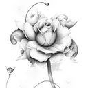 December birth flower tattoo design idea