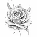 December birth flower tattoo design idea