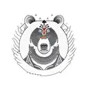Bear Buddhist  tattoo design idea