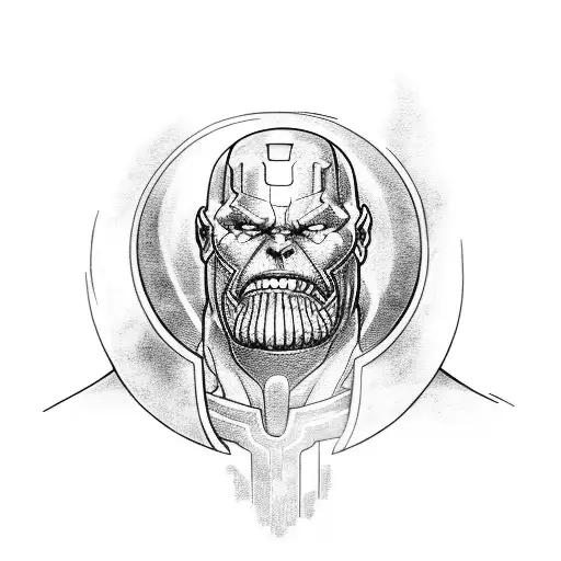 thanos and the infinity stones tattoo design idea