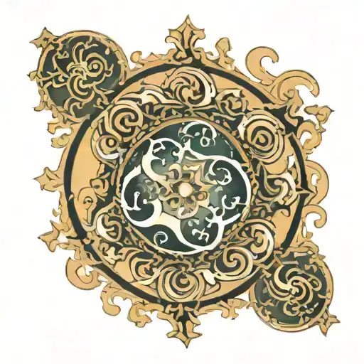 mandelbrot fractal with taurus zodiac sign tattoo design idea