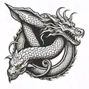 ouroboros dragon tattoo design idea