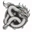 ouroboros dragon tattoo design idea