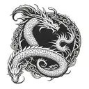 ouroboros dragon tattoo design idea